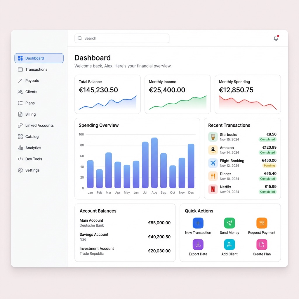Apercu de votre espace client